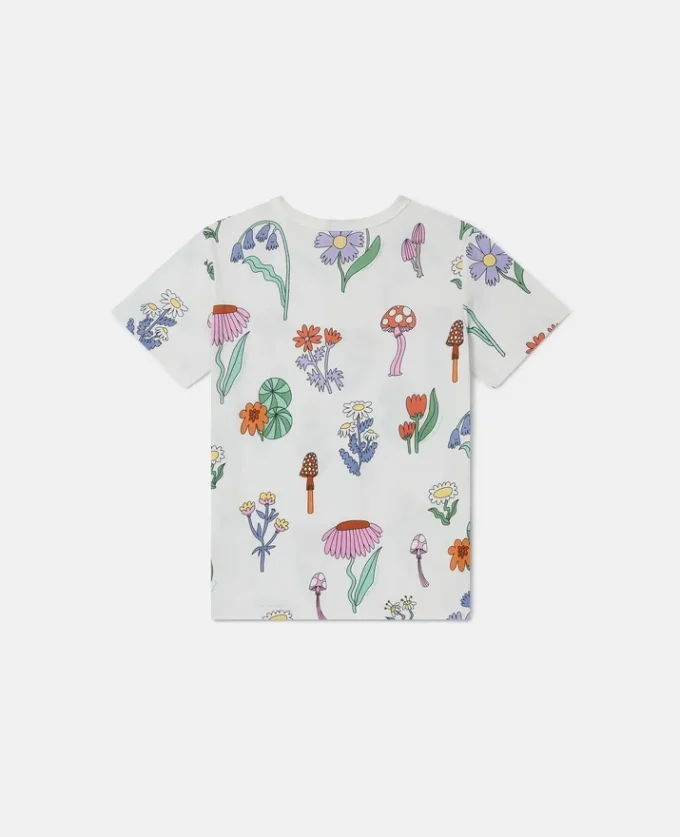 T-shirt girocollo con stampa bosco T-shirt girocollo con stampa bosco