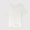 T-shirt girocollo in maglia semitrasparente T-shirt girocollo in maglia semitrasparente
