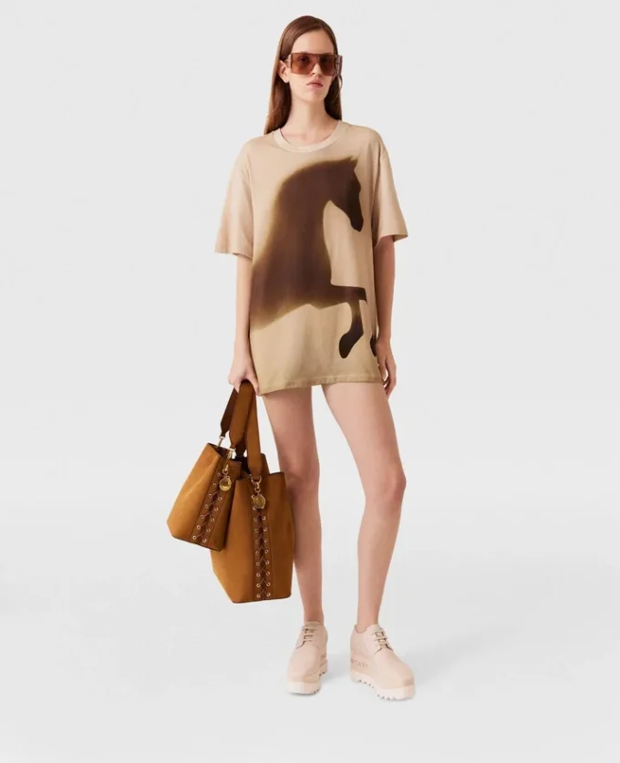 T-shirt in cotone con grafica cavallo T-shirt in cotone con grafica cavallo