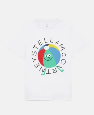 T-shirt in cotone con logo Beach Ball