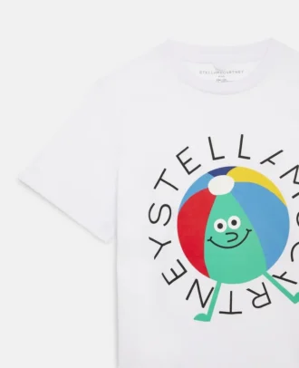 T-shirt in cotone con logo Beach Ball