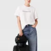 T-shirt oversize in cotone con logo