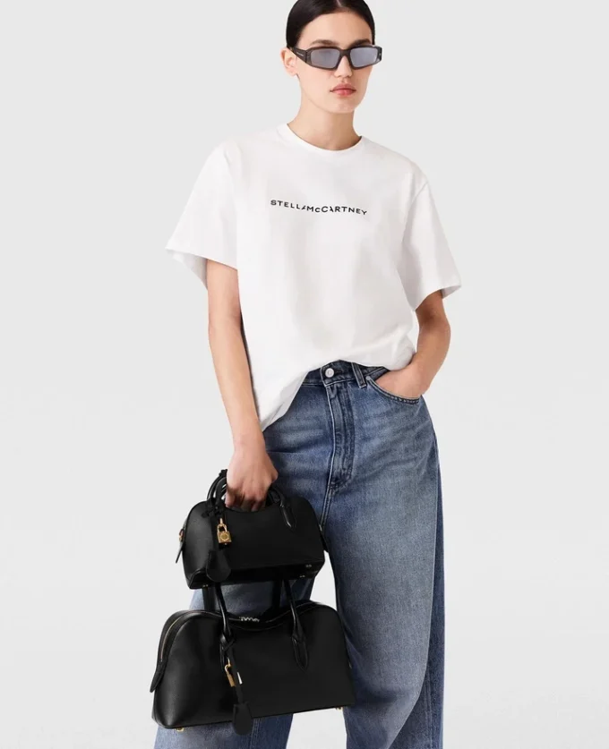 T-shirt oversize in cotone con logo