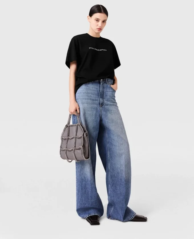T-shirt oversize in cotone con logo