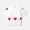 Top a maniche corte con cuore all’uncinetto Top a maniche corte con cuore all’uncinetto