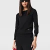 Top a maniche lunghe in maglia compatta Top a maniche lunghe in maglia compatta
