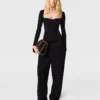Top a maniche lunghe in maglia compatta Top a maniche lunghe in maglia compatta