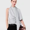 Top asimmetrico con collo annodato Top asimmetrico con collo annodato