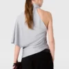 Top asimmetrico con collo annodato Top asimmetrico con collo annodato