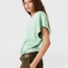 Top con maniche ad aletta e spalline Top con maniche ad aletta e spalline