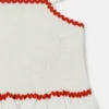 Top con maniche ad aletta ricamate con fragole Top con maniche ad aletta ricamate con fragole