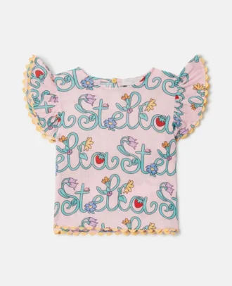 Top con maniche ad aletta Stella Vine