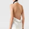 Top con scollo all’americana in raso Top con scollo all’americana in raso