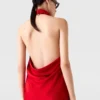 Top con scollo all’americana in raso Top con scollo all’americana in raso