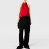 Top con scollo all’americana in raso Top con scollo all’americana in raso