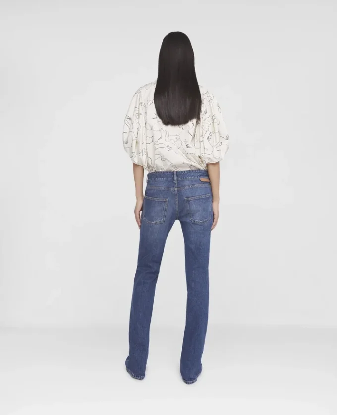 Top in twill con stampa doodle Rewild
