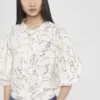 Top in twill con stampa doodle Rewild