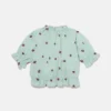 Top Ladybird a maniche corte con bordi plissettati Top Ladybird a maniche corte con bordi plissettati