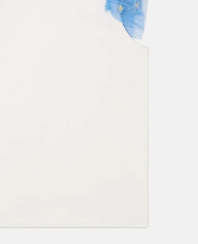 Top senza maniche con bordi in tulle Top senza maniche con bordi in tulle
