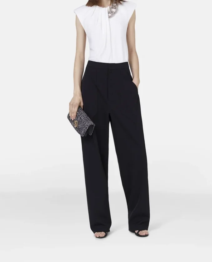 Top senza maniche con catena di cristalli Falabella Top senza maniche con catena di cristalli Falabella