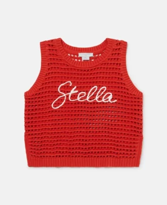 Top senza maniche ricamato Stella