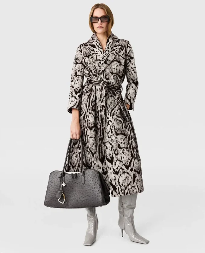 Trench con cintura in jacquard Cloud Leopard Trench con cintura in jacquard Cloud Leopard