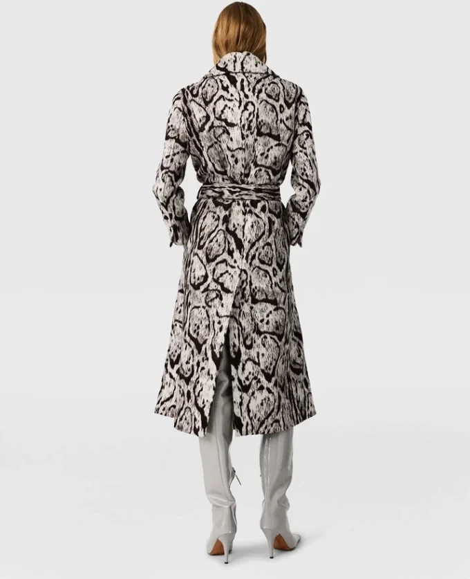 Trench con cintura in jacquard Cloud Leopard Trench con cintura in jacquard Cloud Leopard