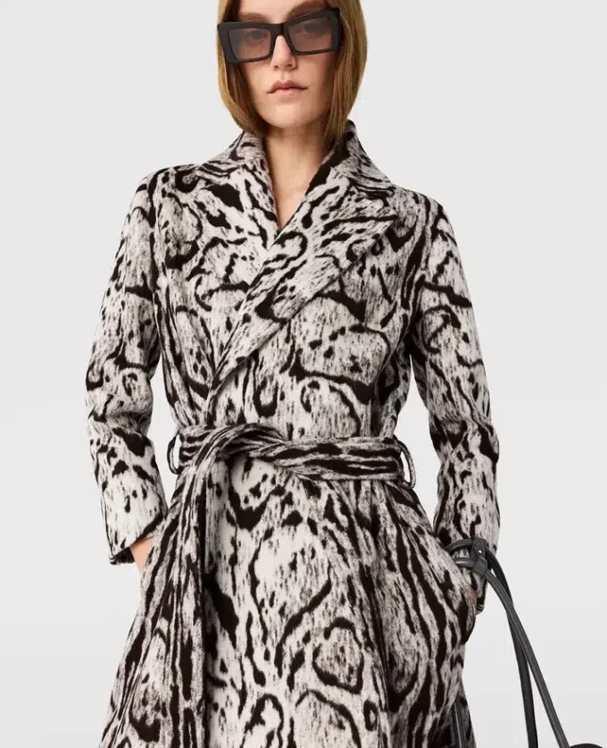 Trench con cintura in jacquard Cloud Leopard Trench con cintura in jacquard Cloud Leopard