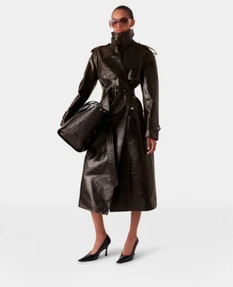 Trench con stampa coccodrillo