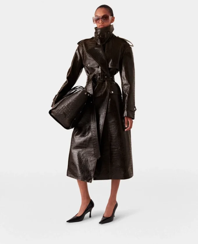 Trench con stampa coccodrillo Trench con stampa coccodrillo