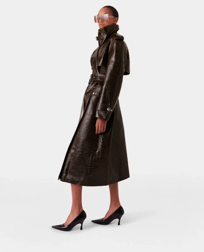 Trench con stampa coccodrillo Trench con stampa coccodrillo