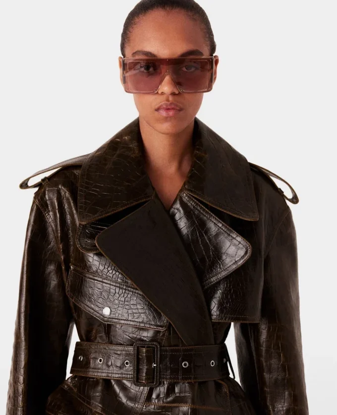 Trench con stampa coccodrillo Trench con stampa coccodrillo