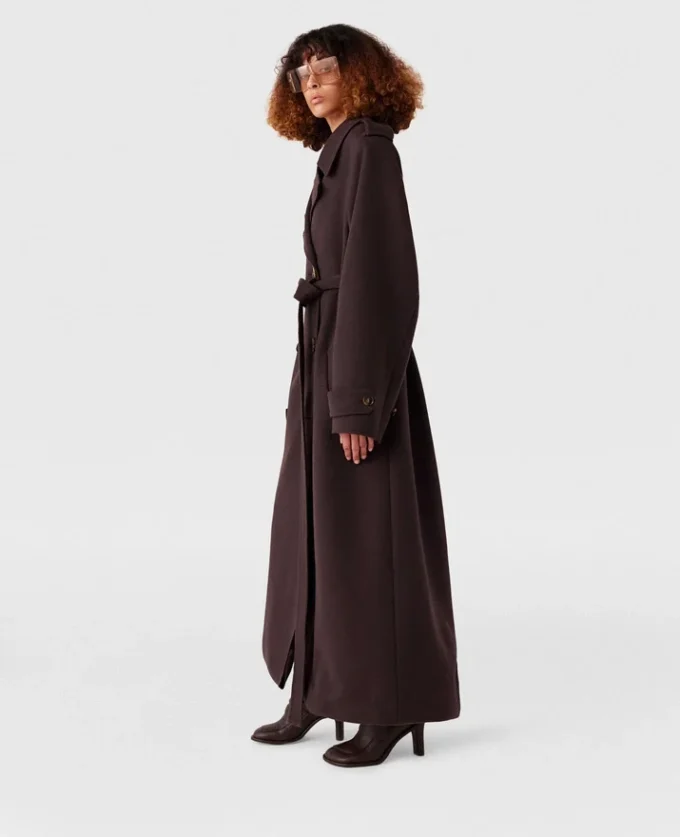 Trench double-face con cintura Trench double-face con cintura
