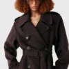 Trench double-face con cintura Trench double-face con cintura