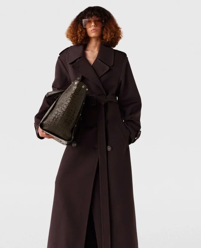 Trench double-face con cintura Trench double-face con cintura