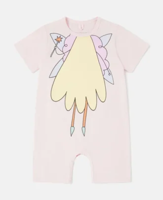 Tutina con grafica Fairy e collo rotondo