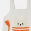 Tutina con ricamo grafico gatto Tutina con ricamo grafico gatto