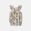 Tutina con spalline arricciate e stampa Earth Friends Tutina con spalline arricciate e stampa Earth Friends