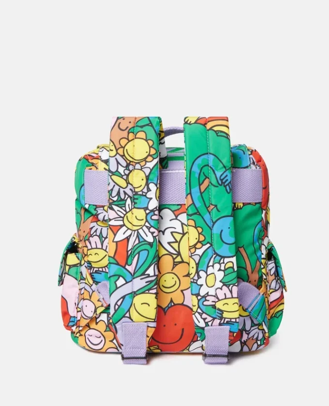 Zaino con fibbia Earth Friends Print Zaino con fibbia Earth Friends Print