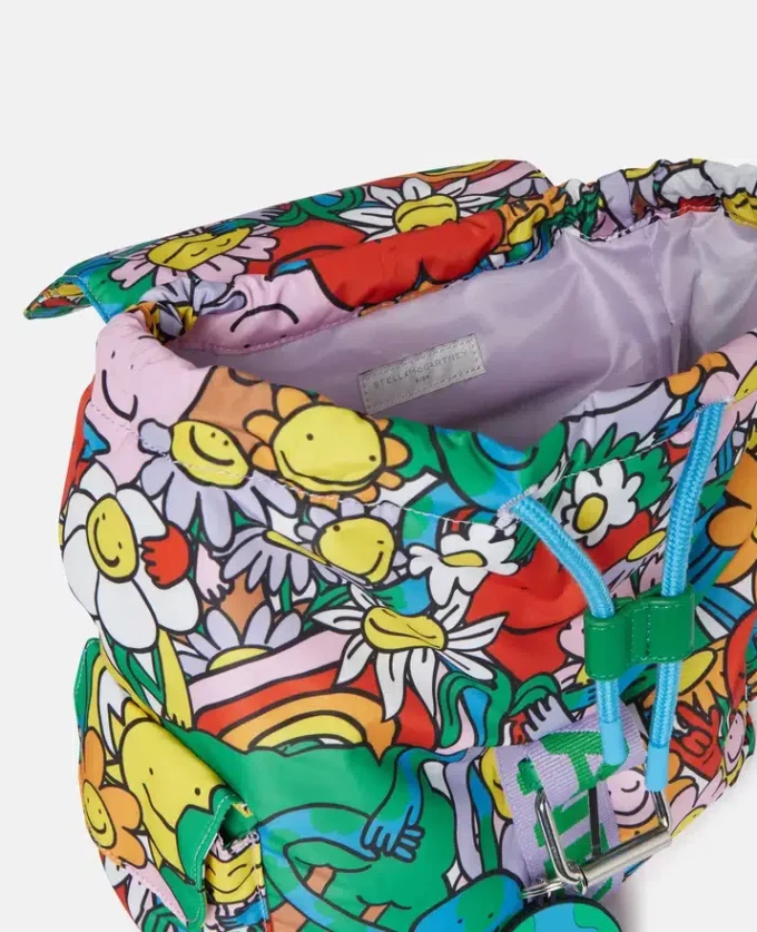 Zaino con fibbia Earth Friends Print Zaino con fibbia Earth Friends Print